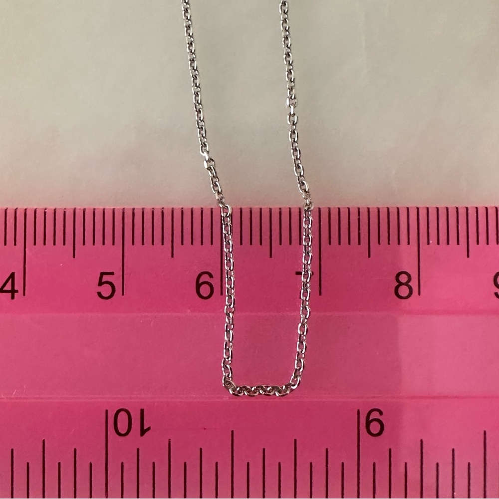 14k Solid White Gold Cable Link Chain - image 3